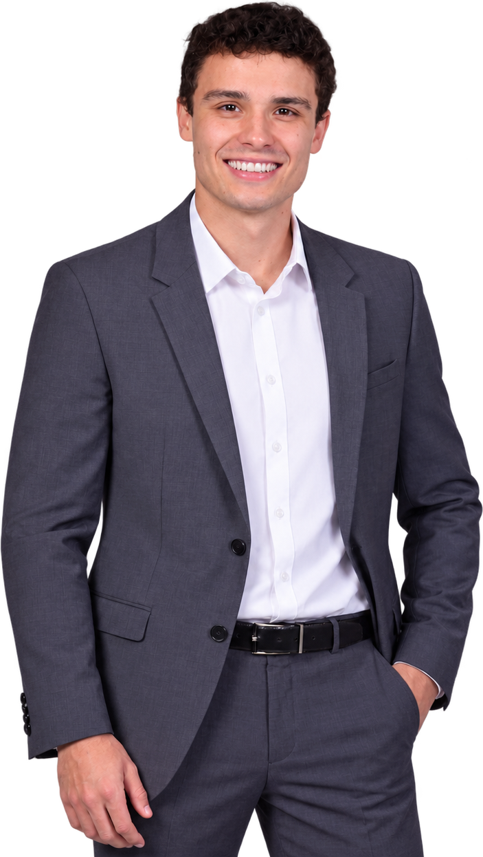 Diogo Villela, fundador da S3U — retrato de terno cinza e camisa branca.